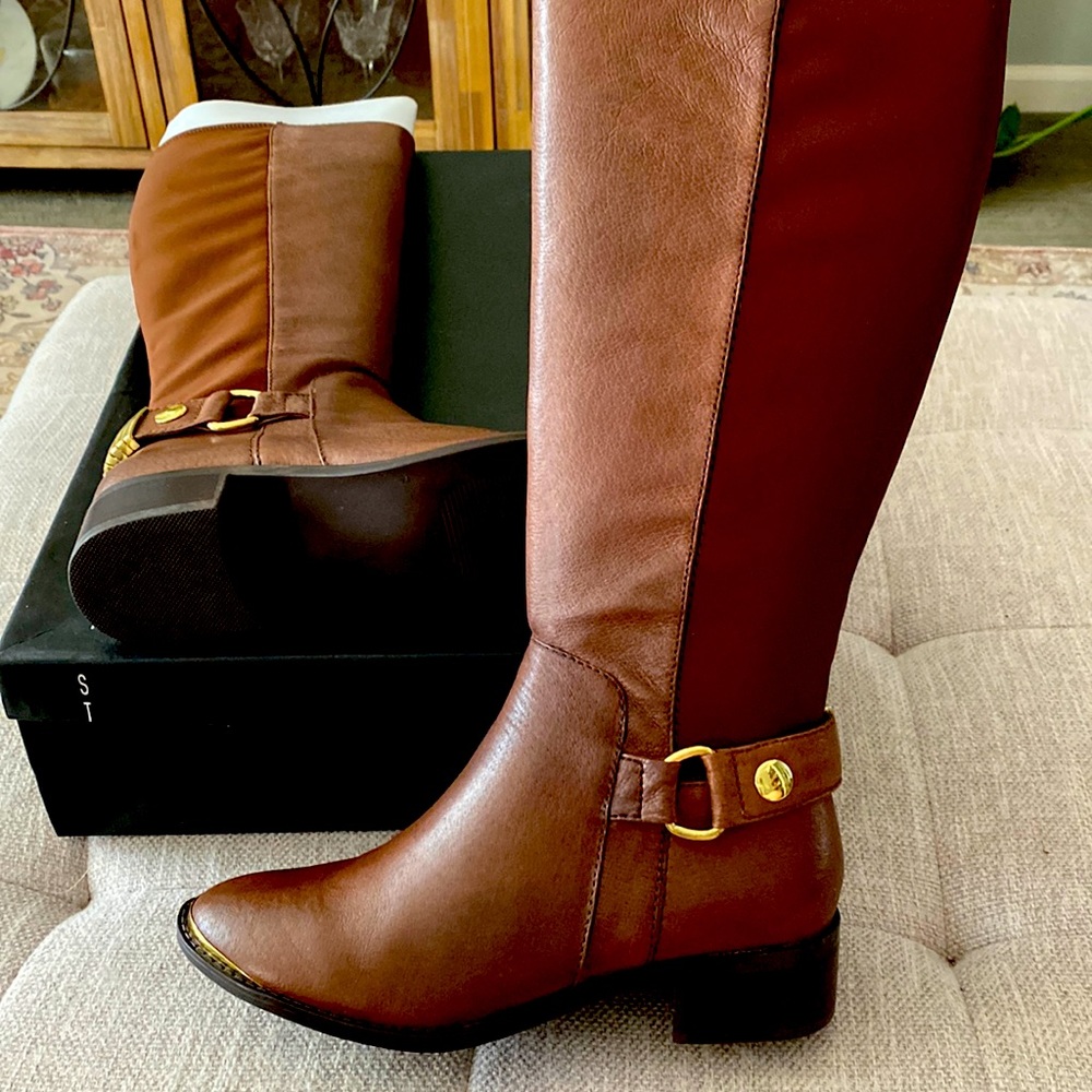Steven by Steve Madden Brown Ranaldo Leather Boot